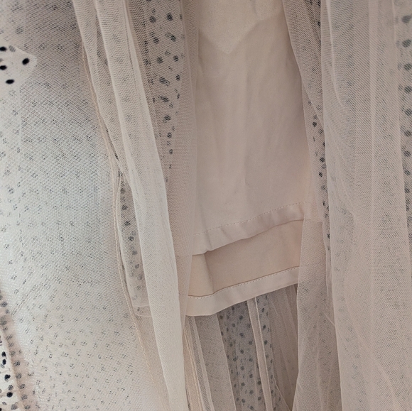 Anthropologie Maeve Strapless Polka Dot Tulle Midi Dress - Picture 11 of 15